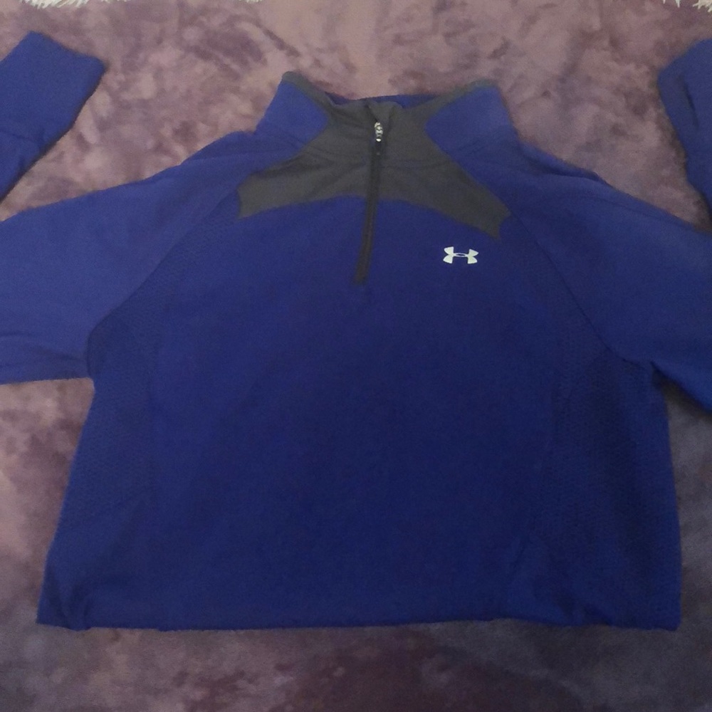 Womens Dark Blue UA Quarter Zip, size M, Cold Gear
